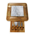Acacia Wood Cheese Board Cheese Board and Knife Set with Marble Slate for Home Kitchen Natural Customized Rectangle Sustainable