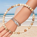 Handmade Natural Healing Picture Gem Stone Crystal Beads 4mm Beaded Elastic Cord Bracelet Men Women Jewelry Accessories