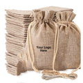 Custom Embossed Satin Cotton Linen Drawstring Bag Household Cosmetics Gifts Bread Custom Logo Customizable Size OEM Brand 10