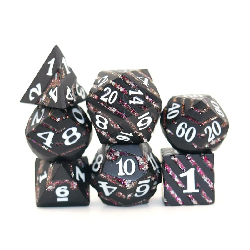 DND RPG Dice Set Polyhedral Metal Dice Custom 16mm