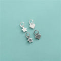 Cute 925 Sterling Silver Heart Star Charm Pendant for Jewelry Making Accessories Supplies Wholesale