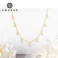 New Arrival 925 Sterling Silver Cubic Zircon 4mm Natural White Freshwater Pearl Necklace Moon Star Necklace for Women