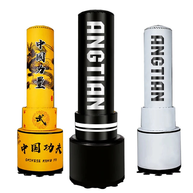 Adjustable Free Standing Muay Thai Boxing Punching Bag Punching Bag Heavy Duty Leather Kicking Sandbag
