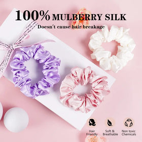 High Quality Silk Scrunchies 19MM 3.5CM 100% Mulberry SilkWomen Accessories for Hair