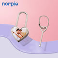 Happy Valentines Day Heart Shape Printing Sublimation Metal Lock