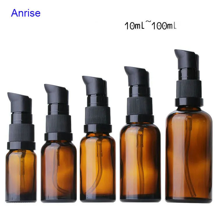 10ml 15ml 30ml 50ml 100ml Amber Glass Skin Care Serum Essential Oil Dispenser 18/415 Treatment Pump Spray Bottle