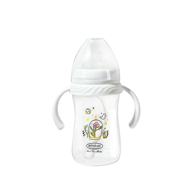 Hot Sale Wholesale Food Grade Newborn Baby Bottle China Premium Baby Feeding Bottle with Handle