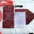 2026 New Arrival Custom Printed White Luxury Modern Acrylic Wedding Invitations Music Cross Angel Style Menu Cards Romantic