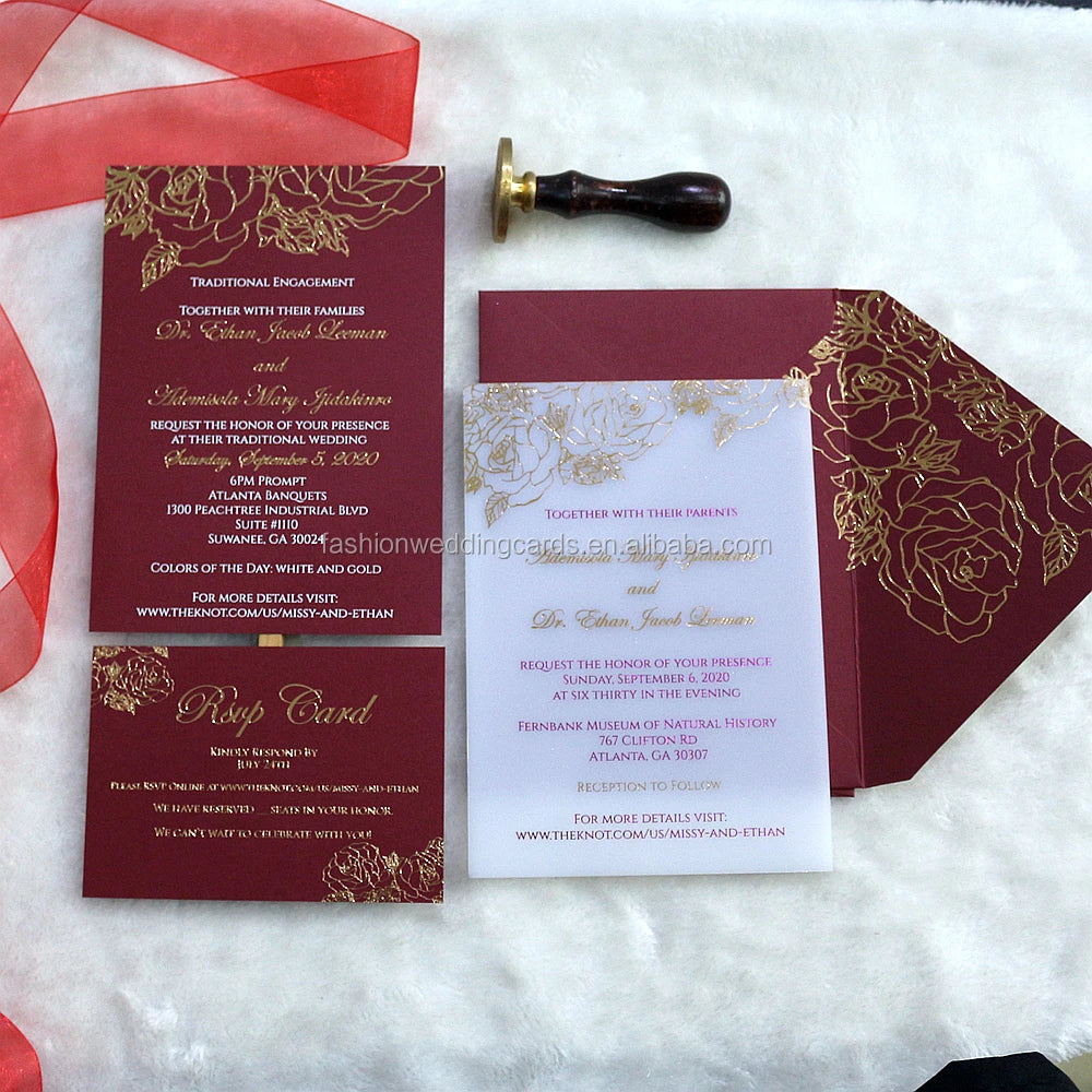 2026 New Arrival Custom Printed White Luxury Modern Acrylic Wedding Invitations Music Cross Angel Style Menu Cards Romantic