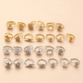HENGSEN New Arrival Gold Silver Open Adjustable Copper Cubic Zirconia Diamond Nose Rings Women Nose Nostril Piercing Jewelry