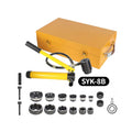10Ton SYK-8B Manual Hydraulic Knockout Punching Tool Kit with 6 Dies 16-60mm Hole Puncher Digger Steel Manual Hydraulic Tool Kit