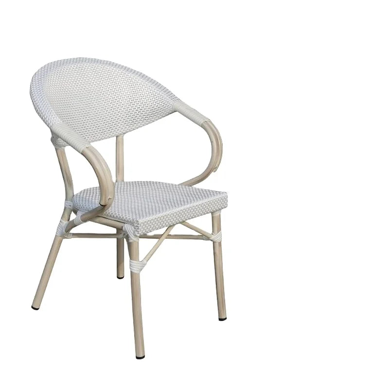Waterproof French Solid Wood Metal Antique Furniture Set Aluminum Rope Wicker Rattan Patio Dining Outdoor Garden Tables Chairs