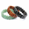 Wholesale High Quality Fashion Bracelet for Women Men 21*11MM Natural Tiger Eye Amethyst Gemstone Beaded Trendy Geometric Style