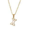 New Stainless Steel PVD Gold Plated Elegant Capital 26 Letter Necklace With White Shell Women