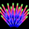 3 Modes LED Glow Stick Foam Colorful Flashing Glowing Stick for Wedding Ramadan Camping Valentine's Day Parties-Bulk Party Pack