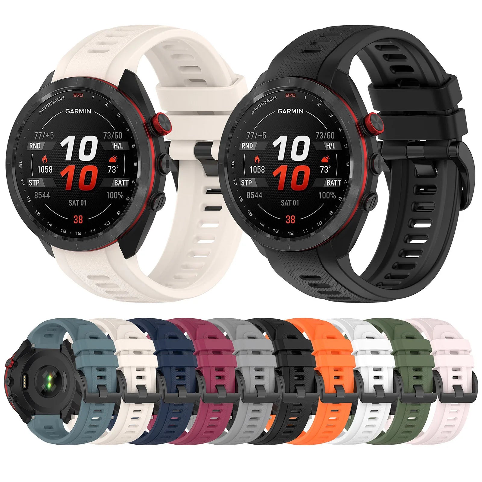 IVANHOE for Approach S70 42mm 47mm Band Breathable Silicone Sport Bands Wristband Accessories for Garmin Approach S70