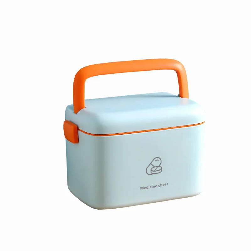 HelloWorld Home Fashion Care Medicine Cabinet Plastic Storage Boxes Rectangle Storage Box Portable and Fashion Color Storage Boxes