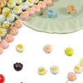 Wholesale Cat Claw Glazed Ceramic Beads Colorful Loose Porcelain Beads for Bracelet Jewelry Making Findings