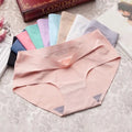 2025 Wholesale Fashion Comfortable Spandex Lace Seamless Silk Lady Underwear Seamless Panties Women'S Underwear