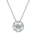 China Manufactory Pretty 3 Carat 925 Sterling Silver Necklace Moissanite Necklace With Certificate for Love