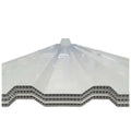 930 Style 10mm Thermoroof PVC Twin-wall Hollow Trapezoidal Industrial Design Roof Sheet for Warehouse Use in Indonesia
