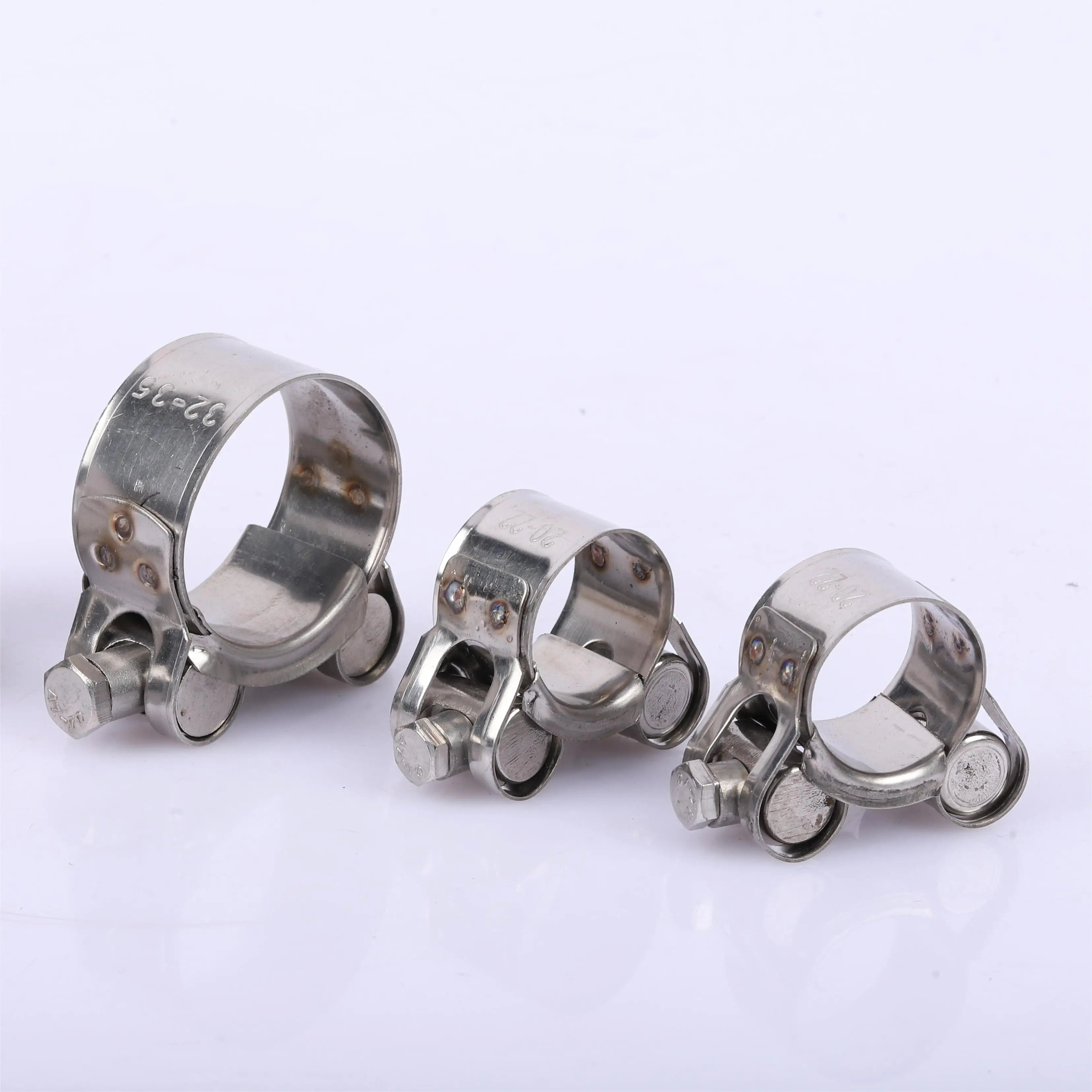 201 304 316 Stainless Steel Carbon Steel Euro Heavy Duty Pipe Clamp 4" 5" 6" Inch ID Range European Strong Hose Clamp