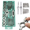 Hardware Tools Kit Tap and Die Set Metric System Screw Tap Die Fine Thread Alloy Steel Tapping Drift Holder Tap & Die Wrench