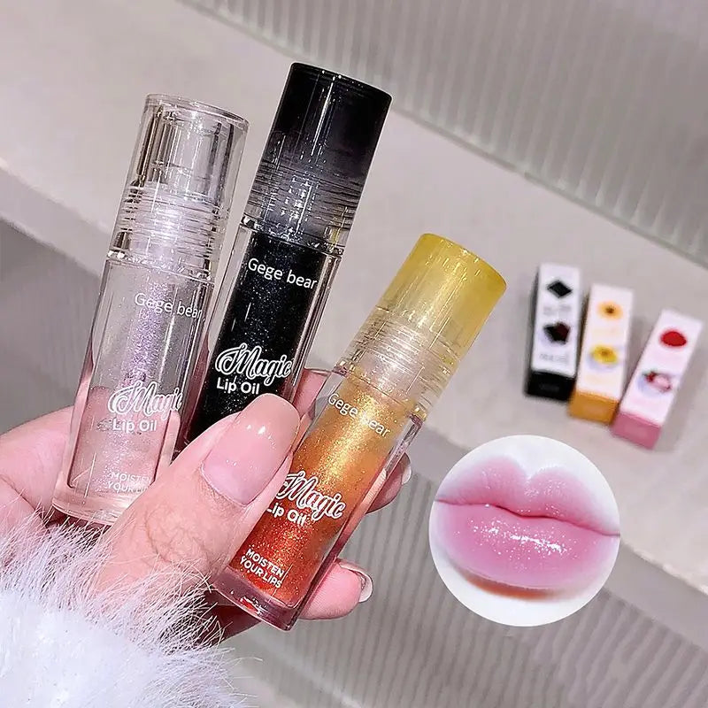 High Gloss Jelly Lip Gloss Oil New Style Moisturizing Essence Plump Fruity Color Change Lip Balm