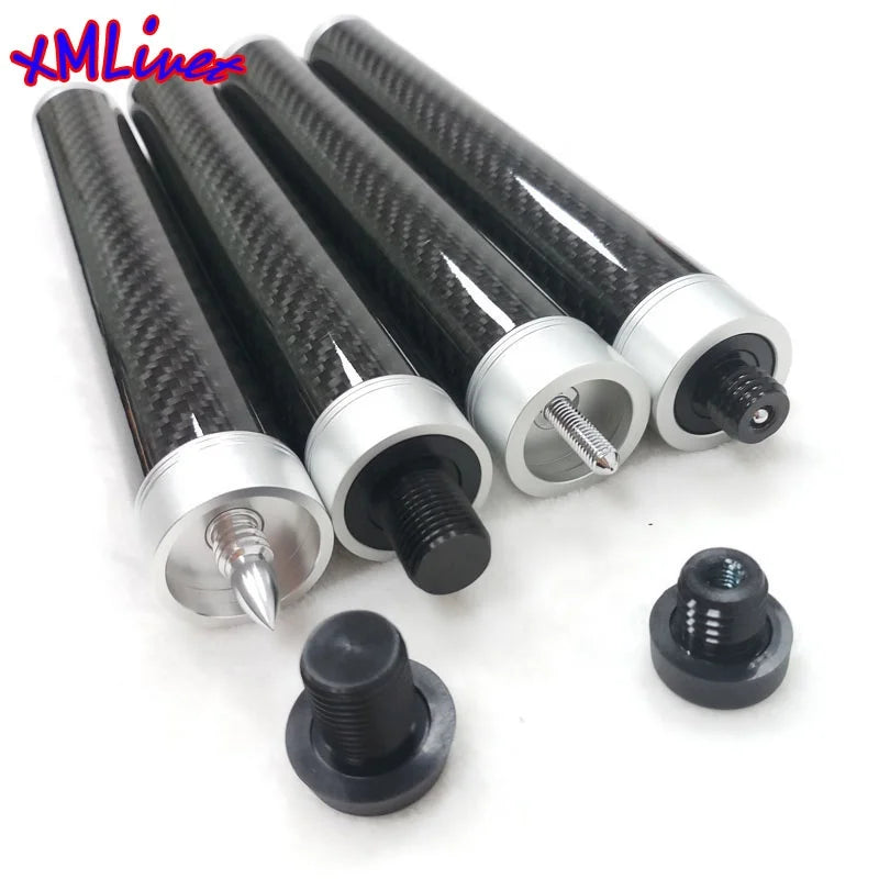 Xmlivet 9inch Carbon Billiards Cue Extension for Uni-Loc/fast Joint/mezz Cues Bullet Joint with Bumper Can Customize Wholesale