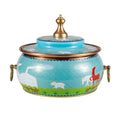 Copper Induction Cooker Hot Pot with Lid and Double Handle Chinese Design for Household and Hotel Use