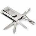 Lightweight Stainless Steel Pocket 6-in-1 Multitool Money Clip DIY Promotion Knife Screwdriver Blade Ruler OEM Customizable