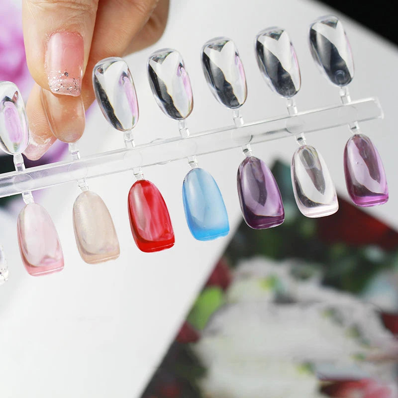 Manicure Supplies Wholesale clear Solid Nails 200 Pieces Manicure Shop Practice Color Card Nail Art swatch Display