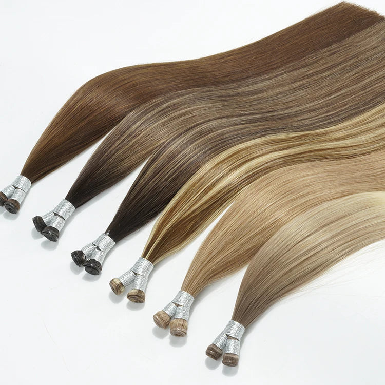 Invisible Double Weft Human for Genius Weft Hair Extensions Brazilian & Russian Virgin Remy Hair High Quality Hair Enhancement