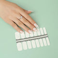 Wholesale Colorful Nail Stickers Silver Foil Metallic Line Design Nail Polish Wraps