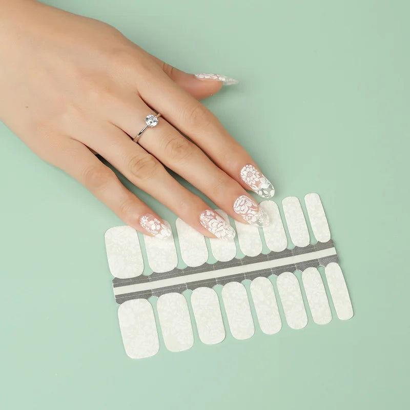 Wholesale Colorful Nail Stickers Silver Foil Metallic Line Design Nail Polish Wraps