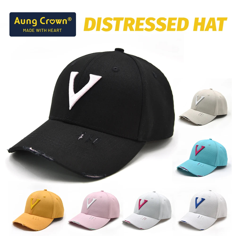 Direct Factory OEM ODM Custom 3D Embroidery Logo Baseball Caps Satin Lined Hat Unisex Curved Brim Multicolor Distressed Dad Hat