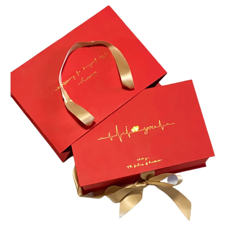Customized Paper Ribbon Carton Para Regalo Regalos Por Mayor Personalised Gold Wedding Favour Gift Box