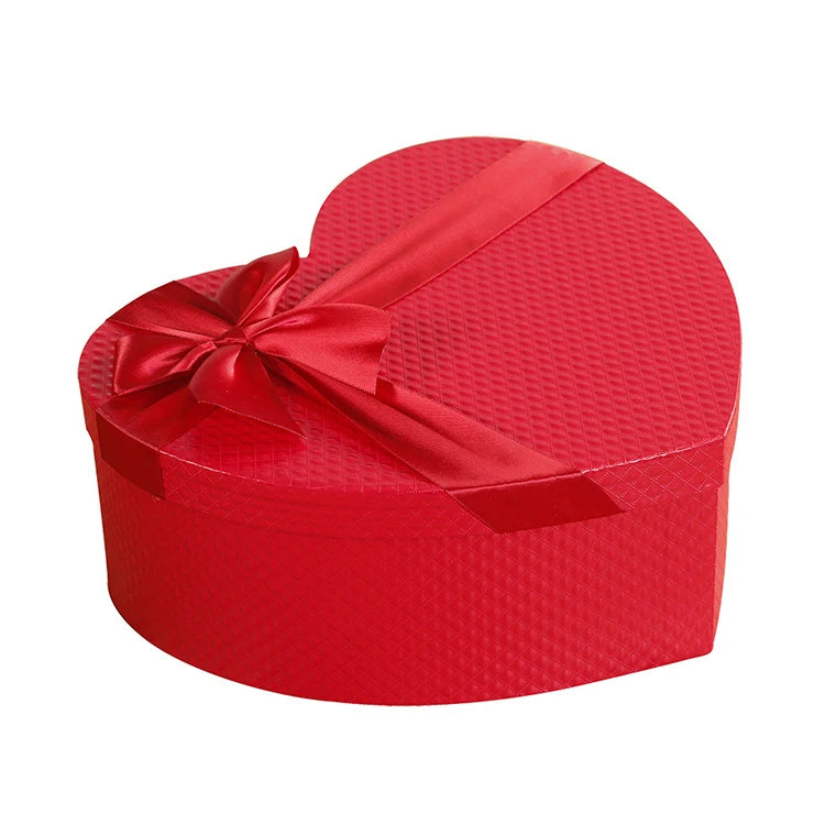 Wholesale Ready to Ship Recycled Materials Heart Shaped Gfit Boxes with Matt Lamination Embossing & UV Coating for Flower