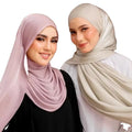 Wholesale Latest Luxury Pleated Chiffon Hijab Shawl Scarf for Women Girls Long Muslim Bawal Malaysia Leaf Dot Argyle Glitter