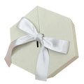 White Hexagon Storage Ring Souvenir Holographic Recycled Kraft Matt Lamination Sponge Liner Modern Novel Design Paper Box