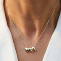 Wholesale 18K Brass Smooth Heart-shaped Balloon Bubble Necklace 26 Letter Simple Fashion Necklace for Women