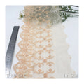 Soft Cotton Nylon Mesh Tulle Trim Lace 18cm Floral Embroidery Nude Border Sexy for Women's Dresses Household Apparel for Bags