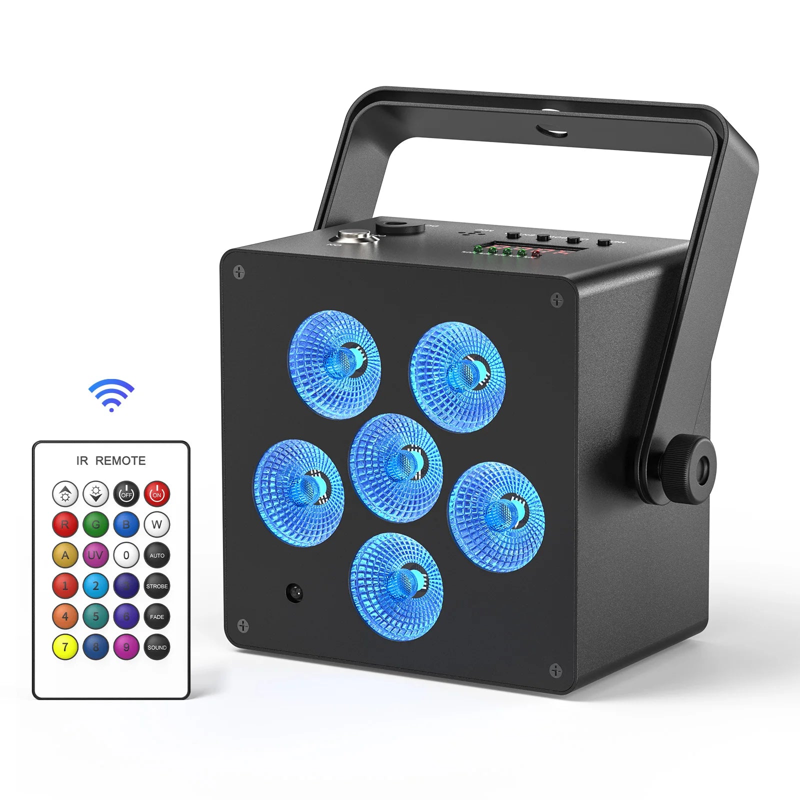 50W RGBWA UV 6 in 1 Recharge Battery Stage Lights With Remote Control for Party Wedding Bar Ktv Disco Dj Show Concert Par Light