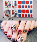 Wholesale Colorful 22 Tips Feet Nail Polish Wraps Non-Toxic Nail Supplier Foot Decals Pedicure Feet Art Toe Nail Stickers
