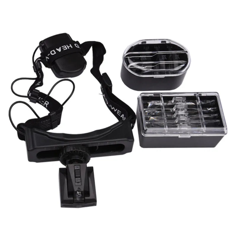 Headwear Combination Magnifier with LED Lamp High Magnification Portable Headlight