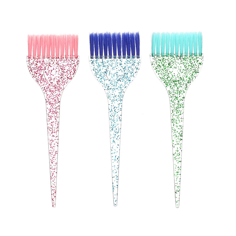 Hair Tint Dying Coloring Applicator Hairdressing Styling Dye Mixer Accessories Crystal Transparent Hair Dye Color Brush