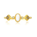 Wholesale Vintage 100% 925 Sterling Silver Real Natural Gem Stone White Agate Band Ring RI093-M