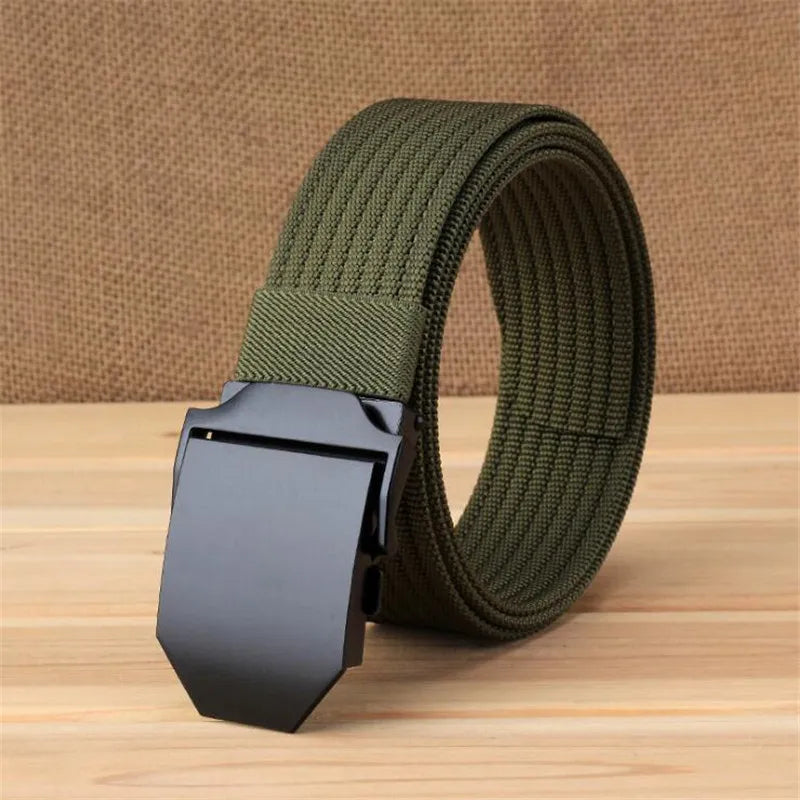 New Tactical Belt Canvas Nylon Belt Outdoor Alloy Buckle Weaving Fabric Men's Belt Wholesale LQbelt Factory