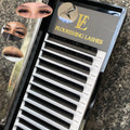 Flourishing Lashes Customize Your Logo Synthetic Hair Handmade Cruelty-Free Vegan Matte Black Glossy Black Eyelash Extensions