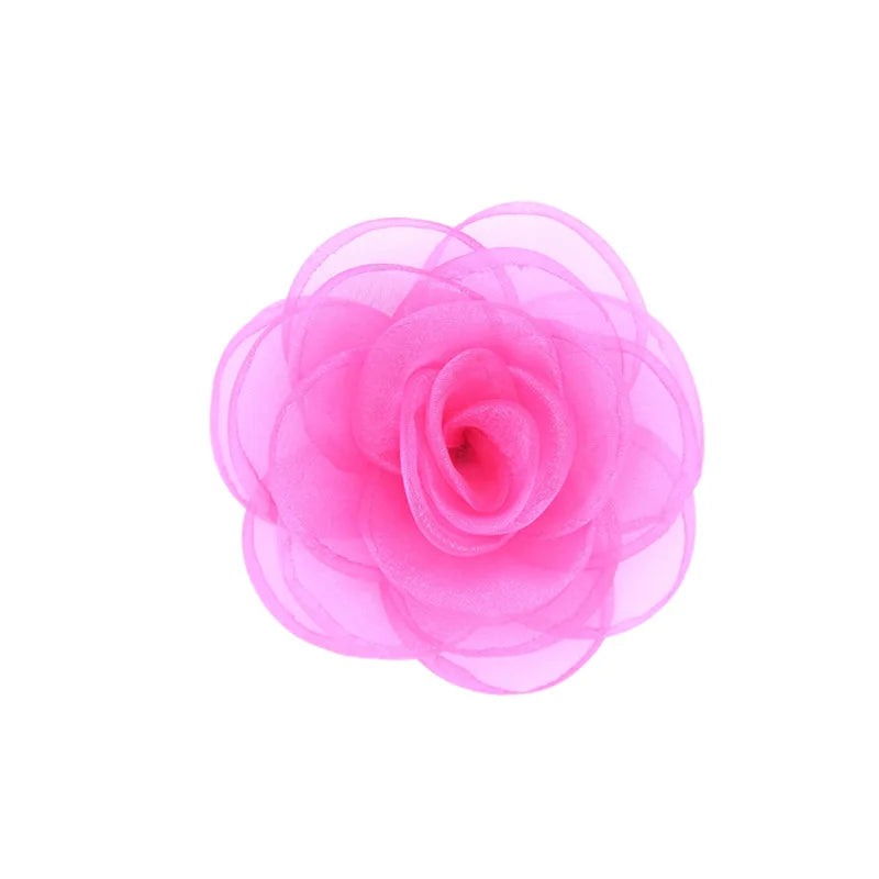 Hot Selling Headband Bouquet Wedding Bridal Flower Sale Decorative Colourful Artificial Satin Flowers for Party Decoration